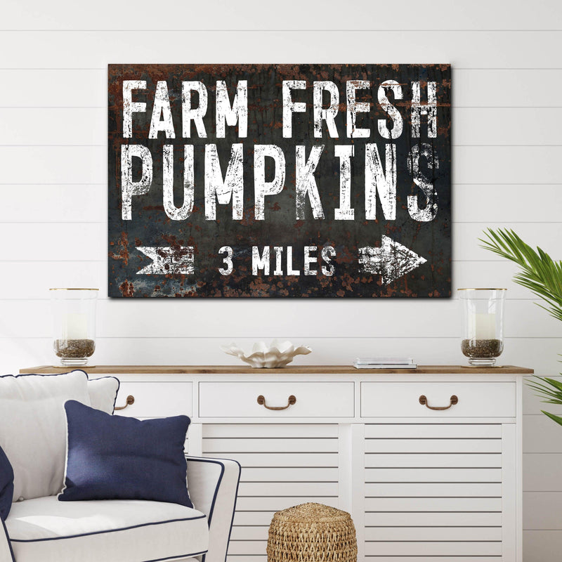 Rustic Western Fall Decor Rusty Black Farm Fresh Pumpkins Wall Decor