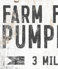 Farm Fresh Pumpkins White Farmhouse Canvas Wall Art - LC56