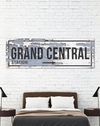Grand Central Station - Modern Home Decor Wall Art Sign