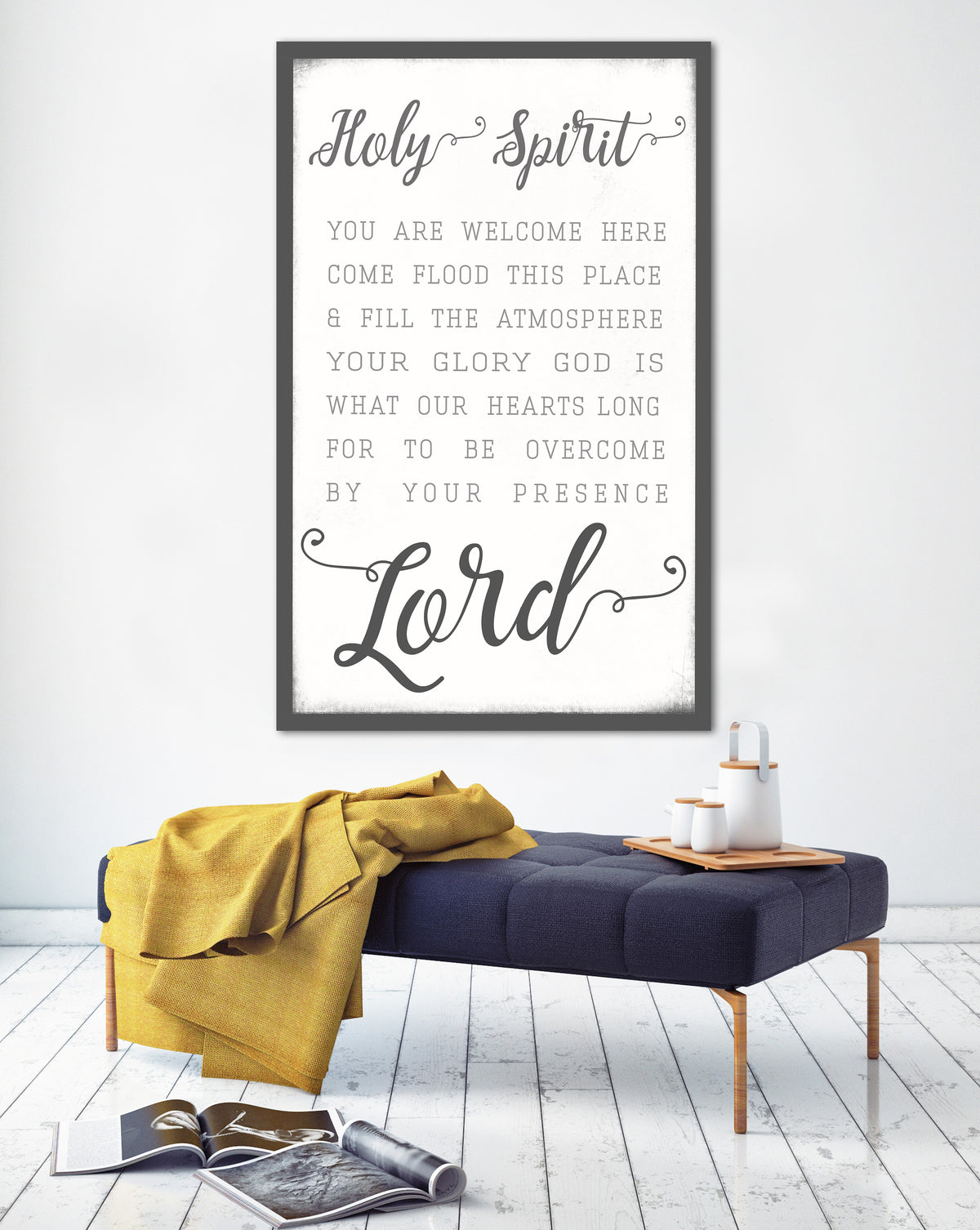 Holy Spirit Lead Me - Wall Art Farmhouse Decor Scripture Canvas Print