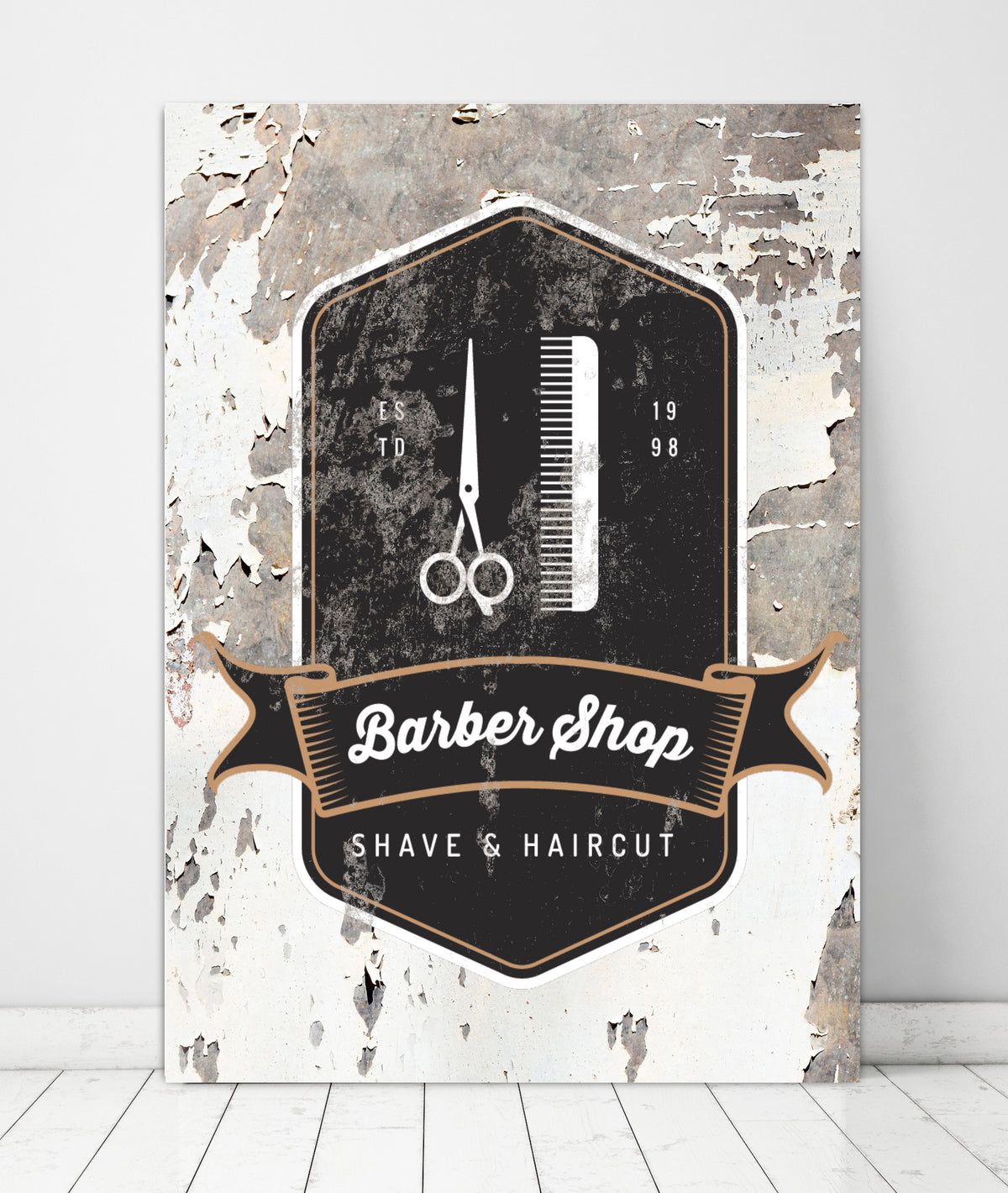 Chippy White Farmhouse Logo to Canvas Wall Art Print - LT16