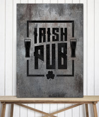 DIstress Metal Style Logo to Canvas Wall Art Print - LT20