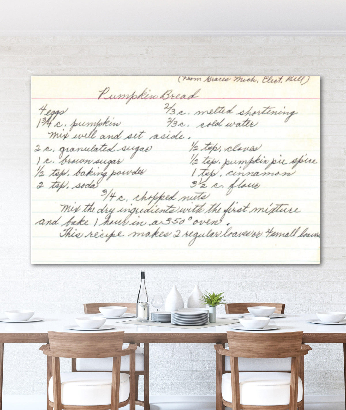 Solid White Custom Sign Business Logo to Canvas Wall Art - LT9