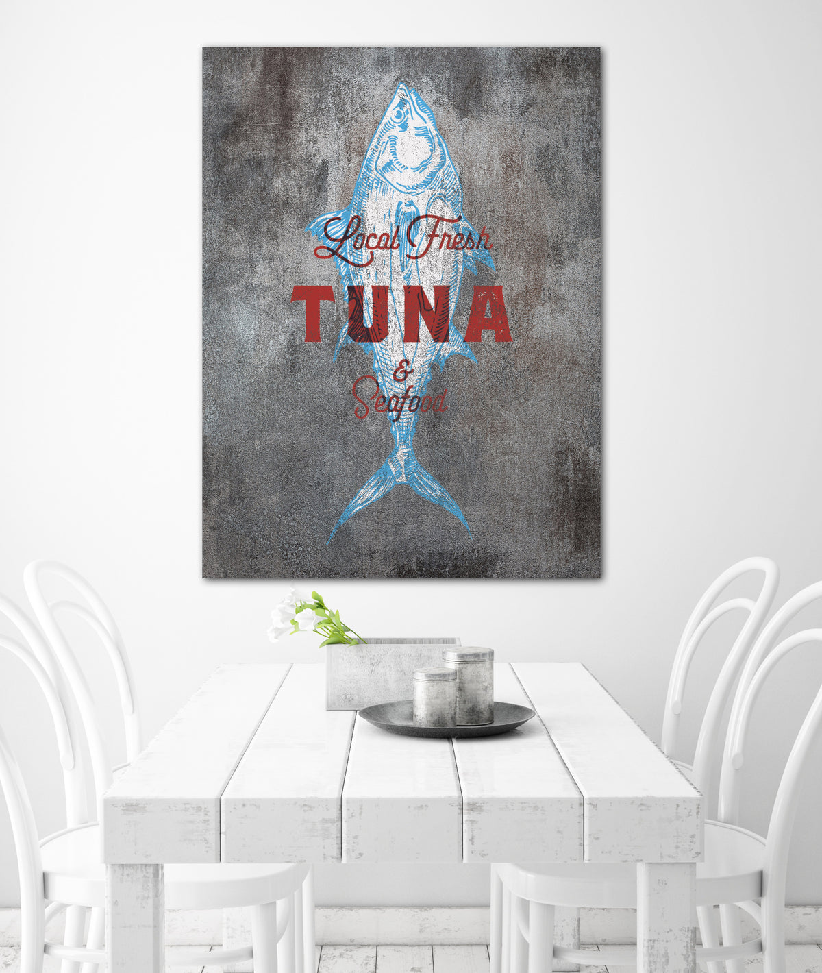 DIstress Metal Style Logo to Canvas Wall Art Print - LT20