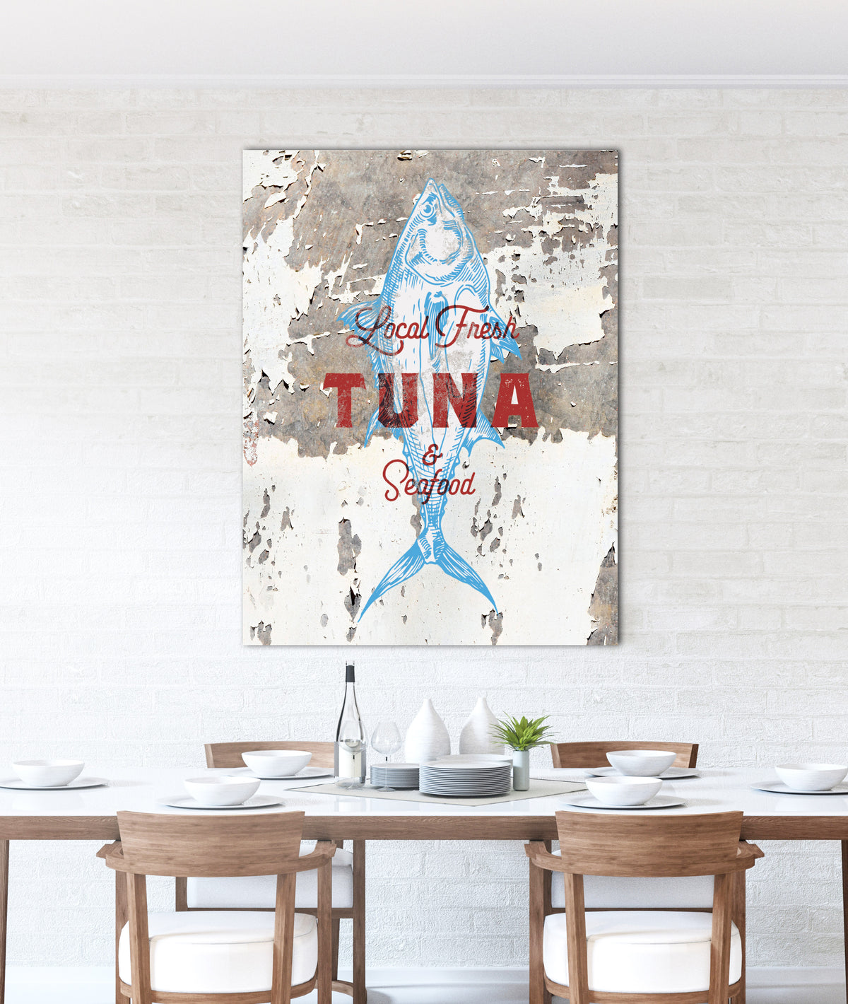 Chippy White Farmhouse Logo to Canvas Wall Art Print - LT16