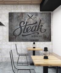 Distressed Metal Style Logo to Canvas Art Print - LT19
