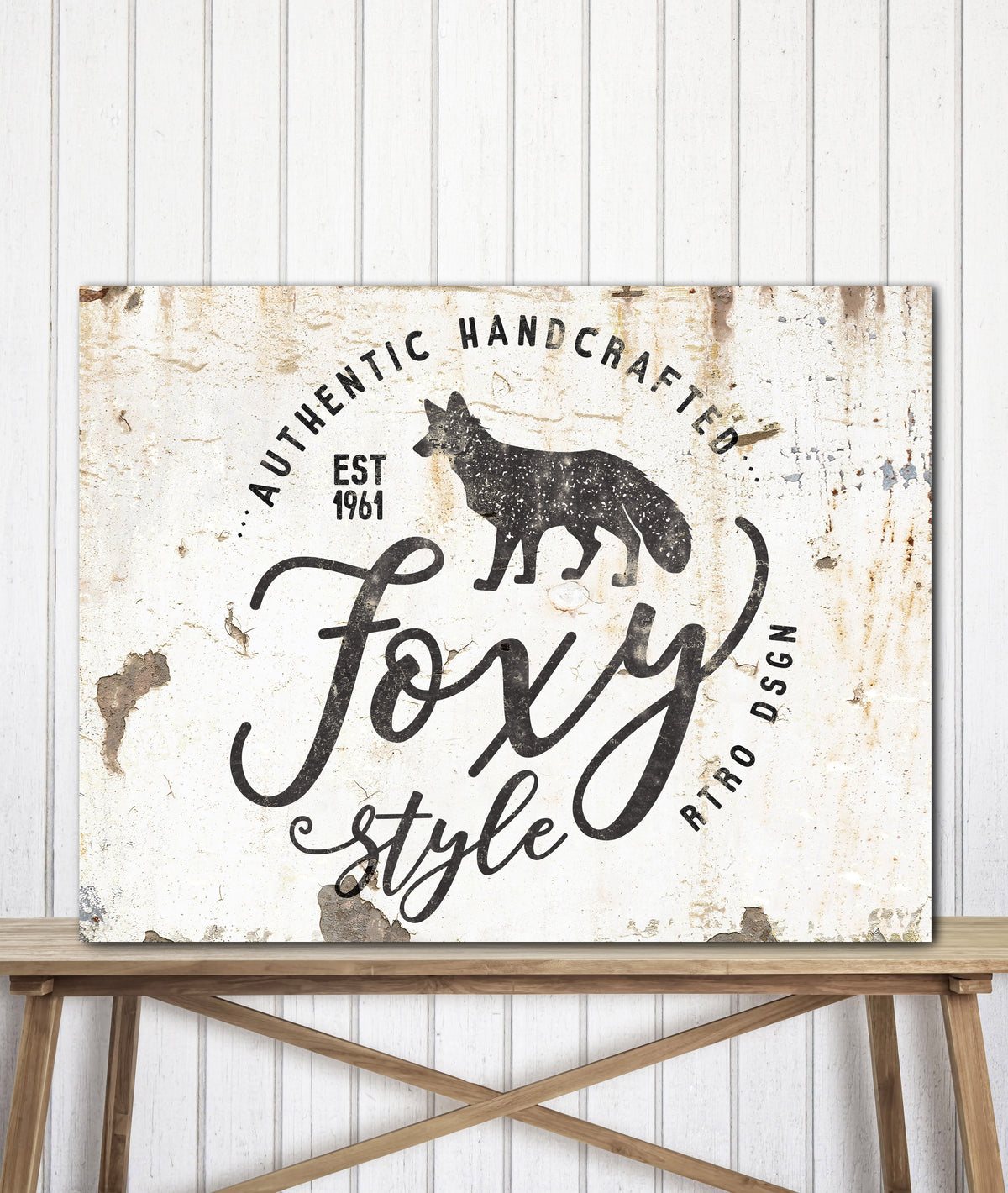 Creamy Metal Style Logo to Canvas Art Print - LT17