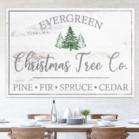 Farmhouse Christmas Tree Co Sign Canvas Wall Art