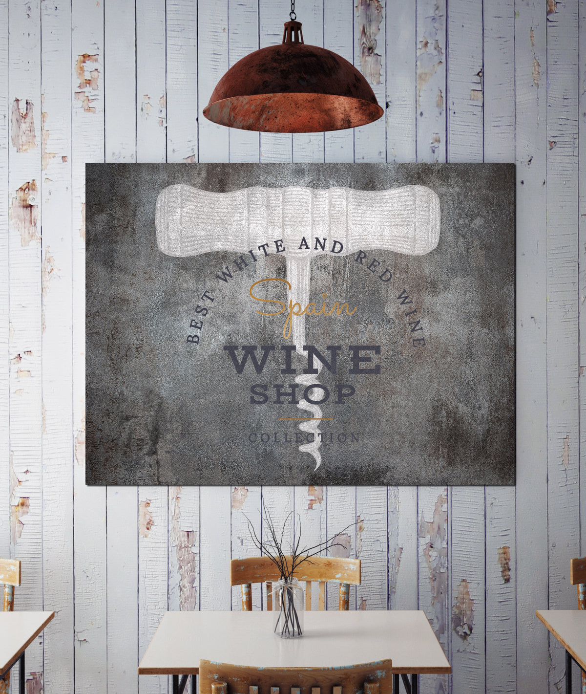 Distressed Metal Style Logo to Canvas Art Print - LT19