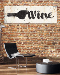 Creamy Metal Style Skinny Logo to Canvas Wall Art  - LS31