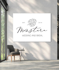 Solid White Custom Sign Business Logo to Canvas Wall Art - LT9