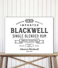 Solid White Custom Sign Business Logo to Canvas Wall Art - LT9