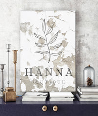 Chippy White Logo to Canvas Business Wall Art  - LT2