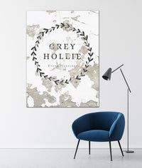 Chippy White Logo to Canvas Business Wall Art  - LT2