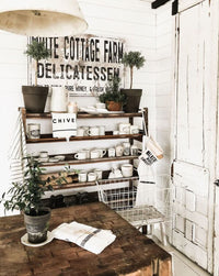 Personalized White Cottage Farm Farmhouse Canvas Wall Art - NLSC0125