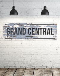 Grand Central Station - Modern Home Decor Wall Art Sign