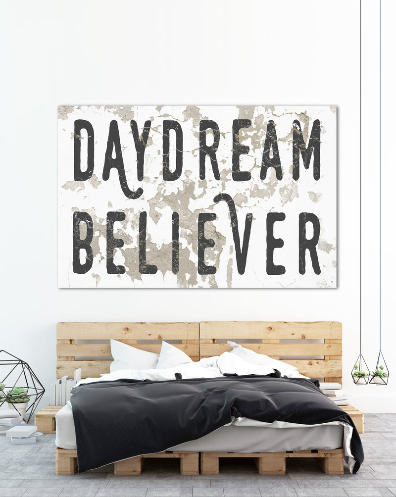 White Daydream Believer Large Canvas Wall Art