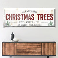 Christmas tree farm sign for rustic farmhouse holiday decor