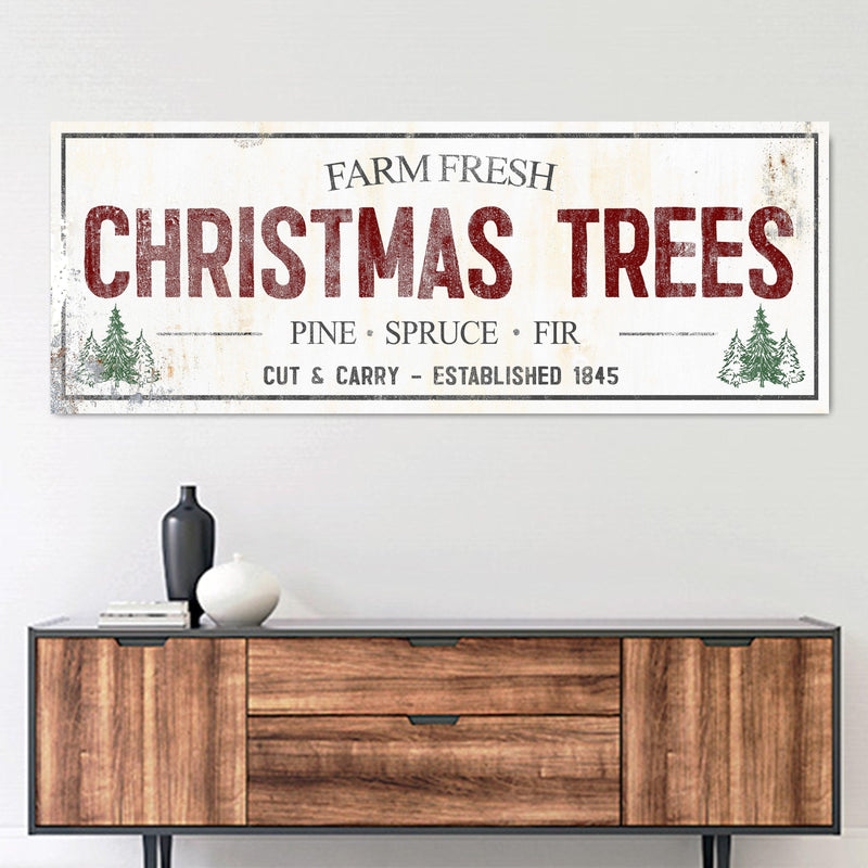 Christmas tree farm sign for rustic farmhouse holiday decor