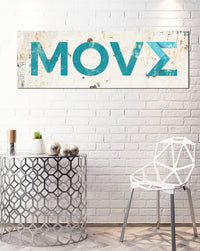 Creamy Metal Style Skinny Logo to Canvas Wall Art  - LS31