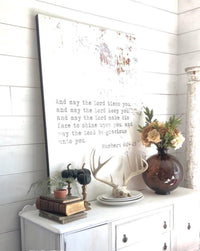 May the Lord Bless You  Inspirational Quote Modern Farmhouse Wall Decor Sign