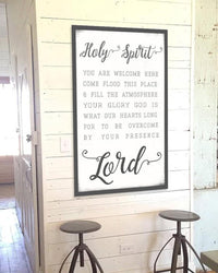 Holy Spirit Lead Me - Wall Art Farmhouse Decor Scripture Canvas Print