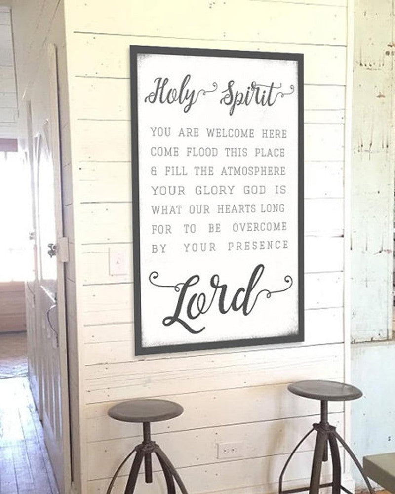 Holy Spirit Lead Me - Wall Art Farmhouse Decor Scripture Canvas Print