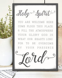 Holy Spirit Lead Me - Wall Art Farmhouse Decor Scripture Canvas Print
