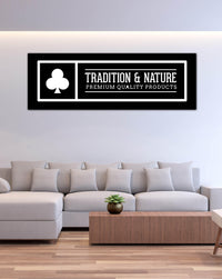 Long Solid Black Logo to Canvas Wall Art Print - LS28