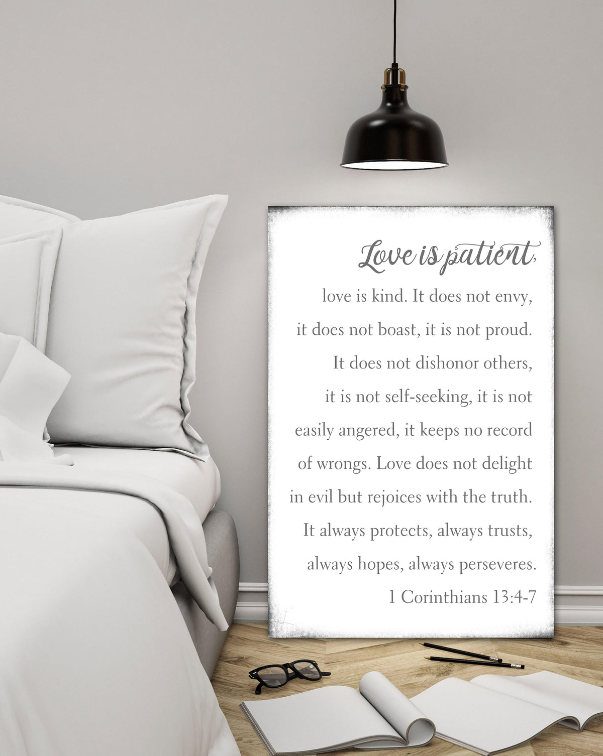 Love is Patient Love is Kind Wall Art - Farmhouse Sign