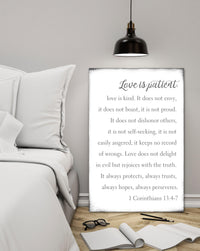 Love is Patient Love is Kind Wall Art - Farmhouse Sign