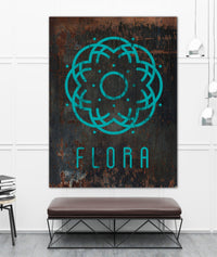 Distressed Black Metal Style Logo to Canvas Wall Art Print - LT4