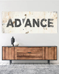 Creamy Metal Style Skinny Logo to Canvas Wall Art  - LS31