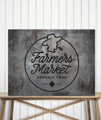 Distressed Metal Style Logo to Canvas Art Print - LT19
