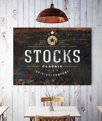 Distress Black Business Logo Sign Canvas Wall Art Print  - LT3