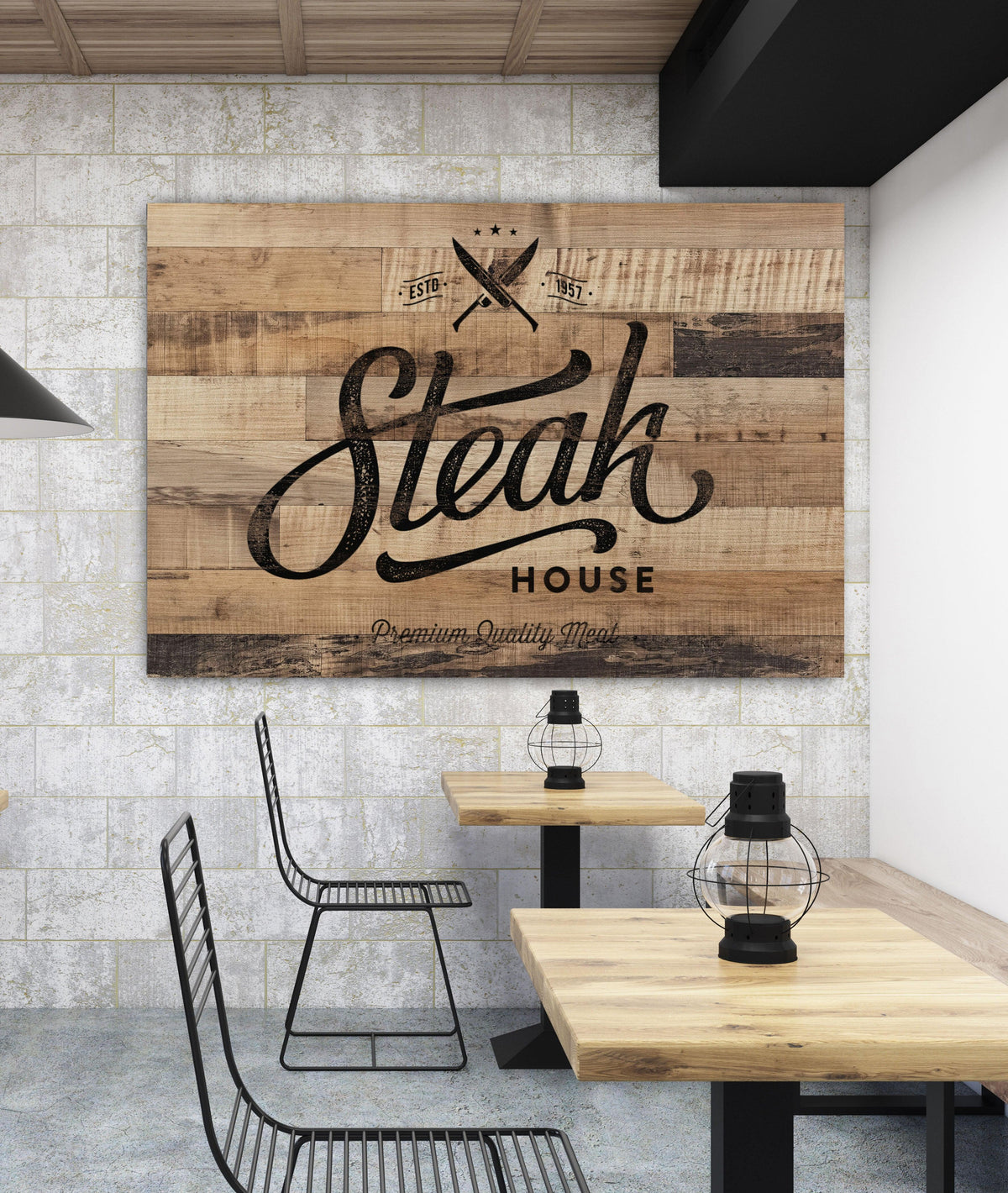 Reclaimed Wood Style Logo to Canvas Art Print - LT21