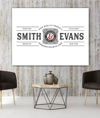 Solid White Custom Sign Business Logo to Canvas Wall Art - LT9